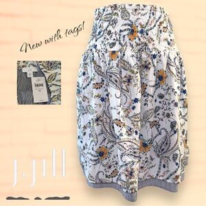NEW WITH TAGS - Gauze-weight double layer super cute J.Jill Skirt size Medium